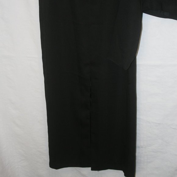 Long Black Gown with Embroidery & Matching Jacket - Picture 7 of 9